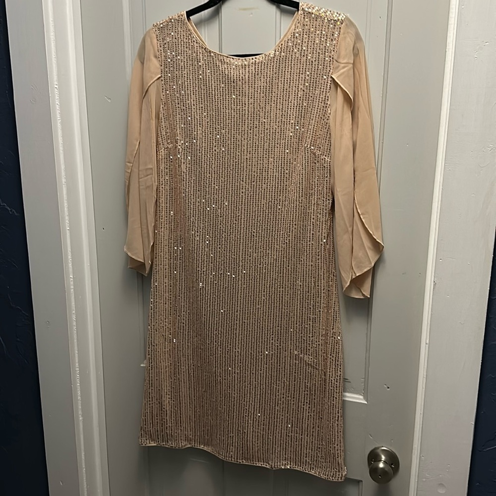 Dressy dress! More of a champagne color.